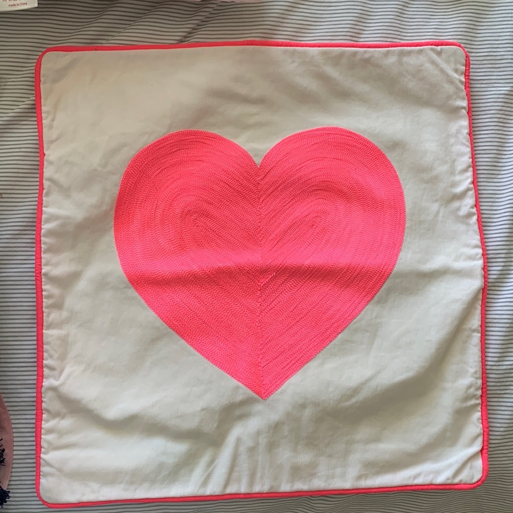 C.Wonder embroidered Heart Pillow Case